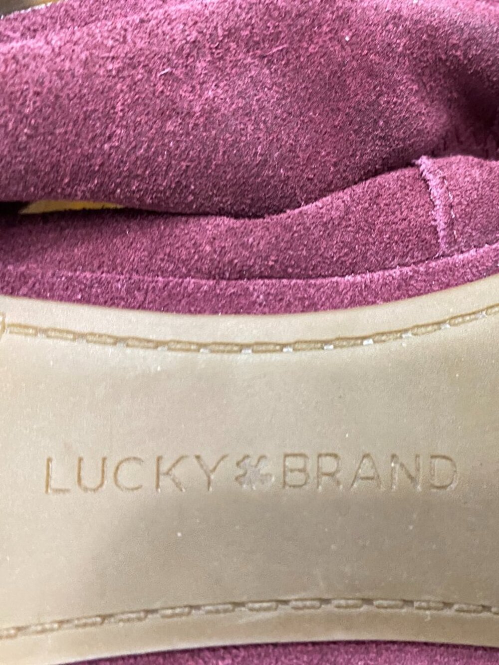 Lk New Lucky Brand ERIN Ballet Flats -Burgundy Suede~9 1/2 - Picture 8 of 9